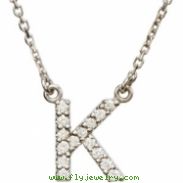 14K White Gold K Diamond Necklace