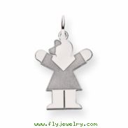 14k White Gold Kid Charm