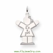 14k White Gold Kid Charm