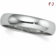 14K White Gold Light Half Round Band