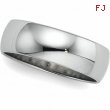 14K White Gold Light Half Round Band