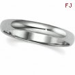 14K White Gold Light Half Round Band