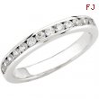 14K White Gold Matching Band For 6.5mm Eng