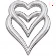14K White Gold Metal Fashion Heart Pendant