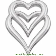 14K White Gold Metal Fashion Heart Pendant