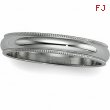 14K White Gold Milgrain Band