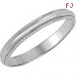 14K White Gold Milgrain Band