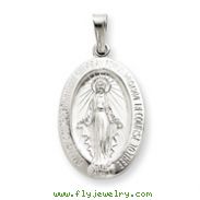 14K White Gold Miraculous Medal