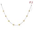 14K White Gold Murano Glass 8.00mm Bead Necklace