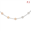 14K White Gold Natural Color Cultured Pearl Necklace chain