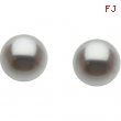 14K White Gold Pair 06.00 - Freshwater Cultured Pearl Earrings