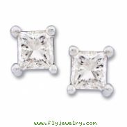 14K White Gold Pair Diamond Earring
