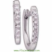 14K White Gold Pair Diamond Earring