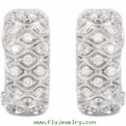 14K White Gold Pair Diamond Earrings  Diamond quality AA (I1 clarity G-I color)