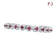 14K White Gold Pink Sapphire Stackable Eternity Guard Ring