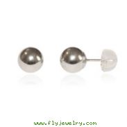 14K White Gold Polished 7mm Ball Post Earrings