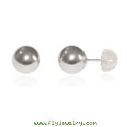 14K White Gold Polished 8mm Ball Post Earrings