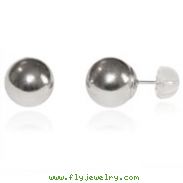 14K White Gold Polished 9mm Ball Post Earrings