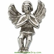 14K White Gold Praying Angel Lapel Pin