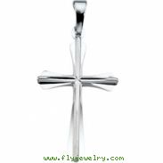 14K White Gold R16033.14kw.24.00x.p.cross Pendant