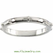 14K White Gold Rosary Ring