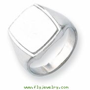 14k White Gold Signet Ring