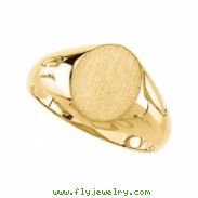 14K White Gold Signet Ring