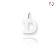 14K White Gold Small Block Initial 