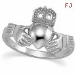 14K White Gold Small Claddagh Ring