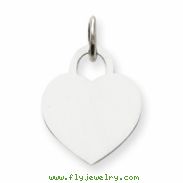 14k White Gold Small Engraveable Heart