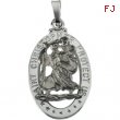 14K White Gold St. Christopher Medal