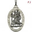 14K White Gold St. Christopher Medal