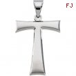 14K White Gold Tau Cross Pendant