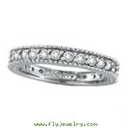 14K White Gold Thin 1.0ct Diamond Eternity Ring
