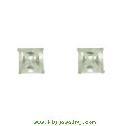 14K White Gold White Topaz Stud earrings