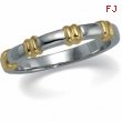 14K White Yellow Gold Ladies Two Tone Duo Bands