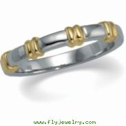 14K White Yellow Gold Ladies Two Tone Duo Bands