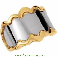 14K White Yellow Gold Ring Two Tone Metal Fashion Remount