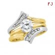 14K White Yellow Gold Two Tone Bridal Ring Guard  Diamond quality A4 (SI1 clarity G-I color)