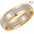 14K White Yellow Gold Two Tone Comfort Fit Band