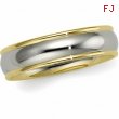 14K White Yellow Gold Two Tone Comfort Fit Band