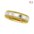 14K White Yellow Gold Two Tone Design Band