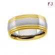 14K White Yellow Gold Two Tone Design Band