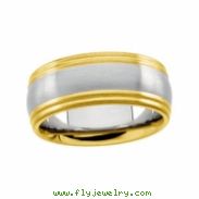 14K White Yellow Gold Two Tone Design Band