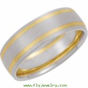 14K White Yellow Gold Two Tone Design Band