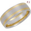 14K White Yellow Gold Two Tone Design Band