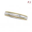 14K White Yellow Gold Two Tone Design Band