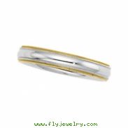 14K White Yellow Gold Two Tone Design Band