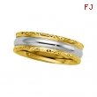 14K White Yellow Gold Two Tone Design Band