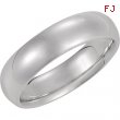 14K X1 White 06.00 MM COMFORT FIT BAND Comfort Fit Band